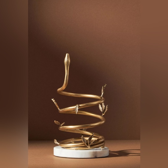 Anthropologie Serpentine Wine Bottle Holder Dimensions: 9.5"H, 6"W, 5.5"D NIB - Picture 2 of 2